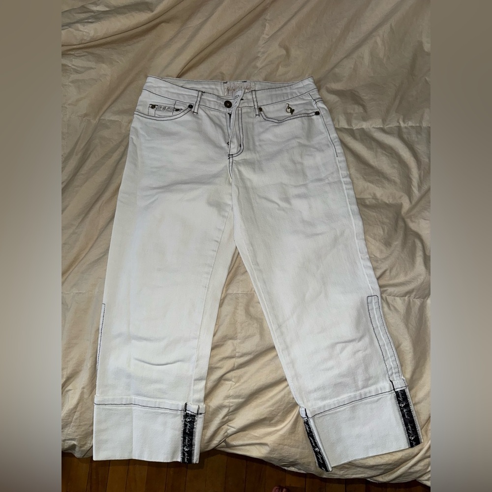 Baby phat white jeans capris